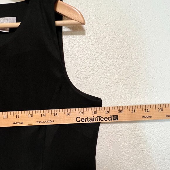 Christopher & Banks Midi Sheath Dress Black Sleeveless‎ Women 12 - Picture 2 of 8